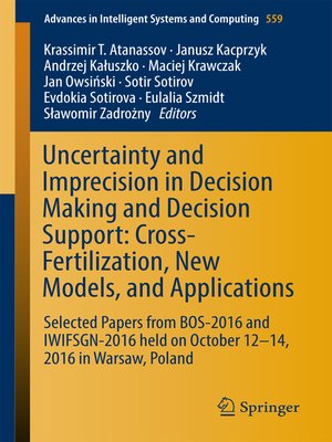cover image of Uncertainty and Imprecision in Decision Making and Decision Support